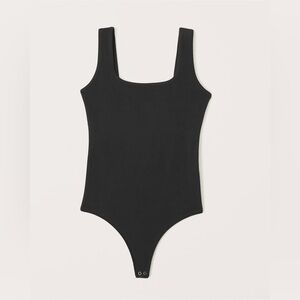 Abercrombie & Fitch - Cotton-Blend Seamless Fabric Tank Bodysuit - Black - XL